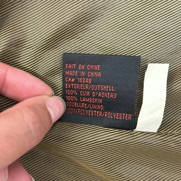 Vintage oscar leopold lambskin leather coat - Picture 9 of 9